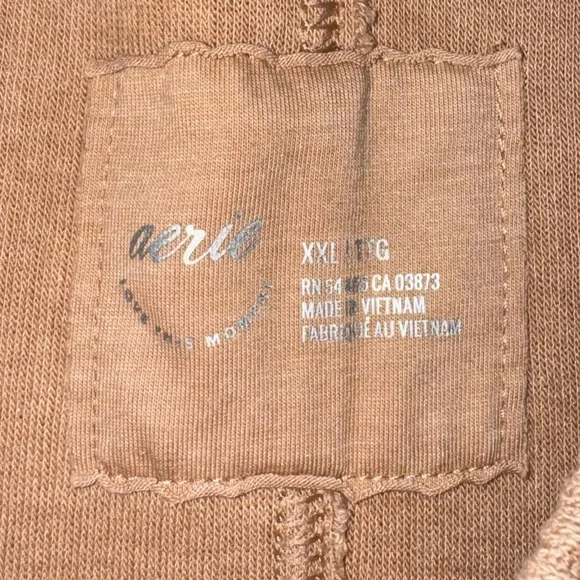 Aerie V-Neck Sweater in Tan XXL - Picture 3 of 3